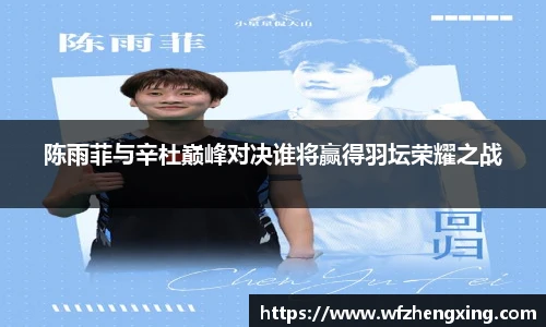 陈雨菲与辛杜巅峰对决谁将赢得羽坛荣耀之战
